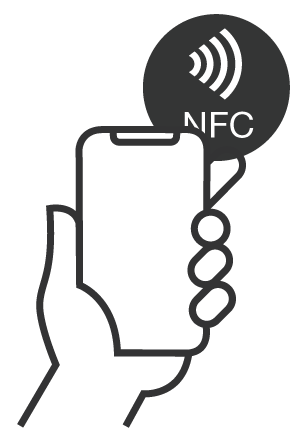 NFC Werbemittel Verwendung Grafik
